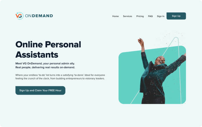 Website Design Customer Vg Ondemand Home Page